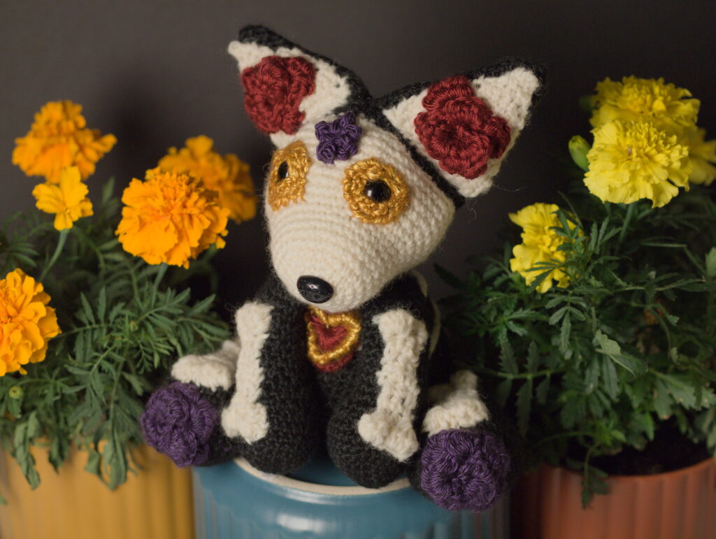 day of the dead dog crochet